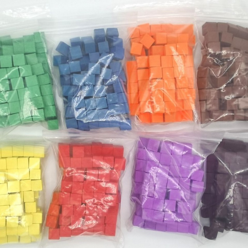 Board Game Verdant - 100Pcs/lots 10mm Wood Cubes Colorful Dice