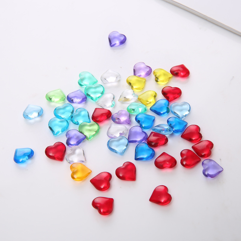 Board Game Verdant - 100PCS 10*4mm Heart Shape Acrylic Transparent