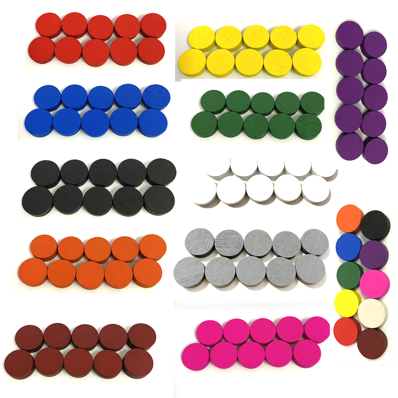 Board Game Dixit - 100pieces Diameter 15*5MM Wooden Pawn Game