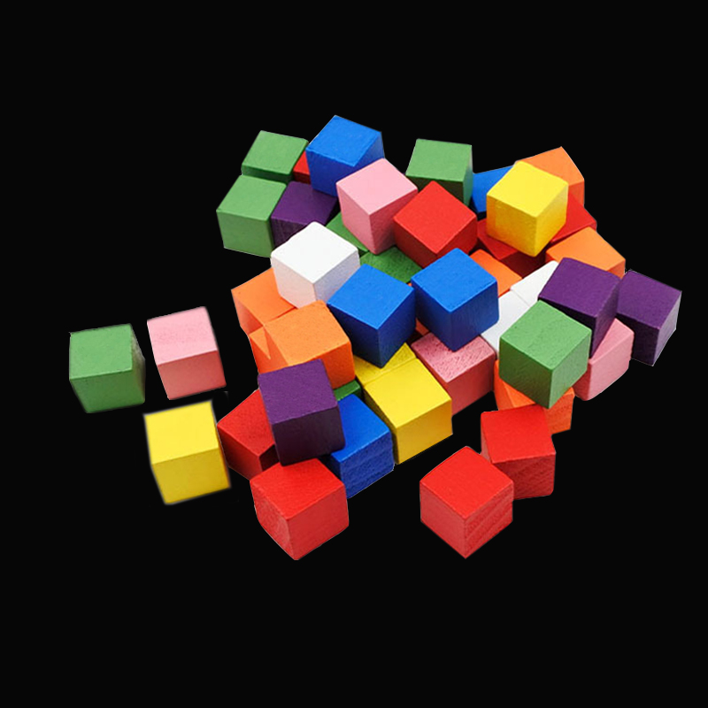 Board Game Verdant - 100Pcs/lots 14colors 10mm Cube Wood Cubes
