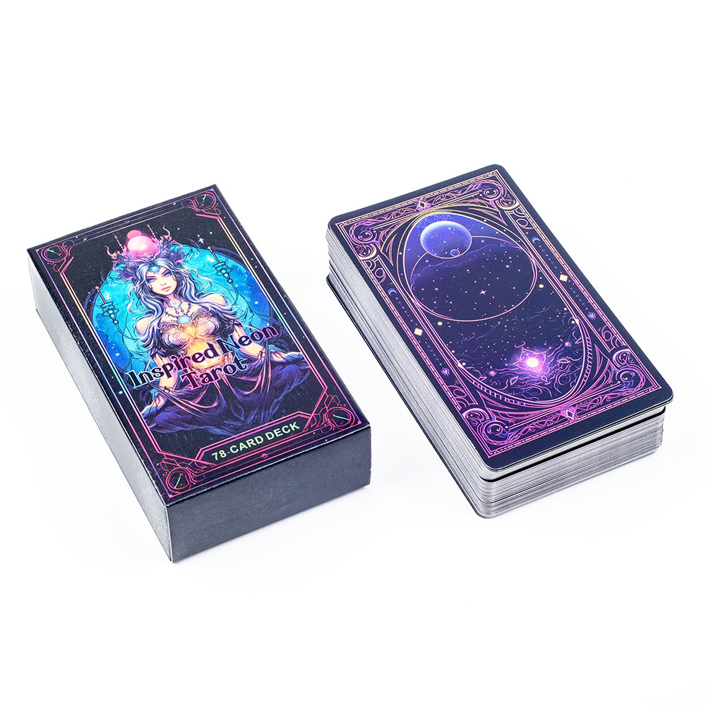 Board Game Quest - Inspired Neon Tarot Deck 78 Cards