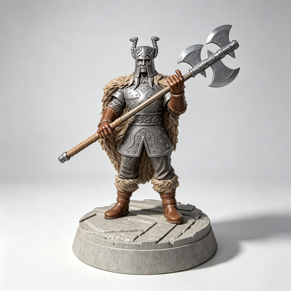 Board Game Vikings - 1/24Nordic Viking axe-wielding warrior miniature resin
