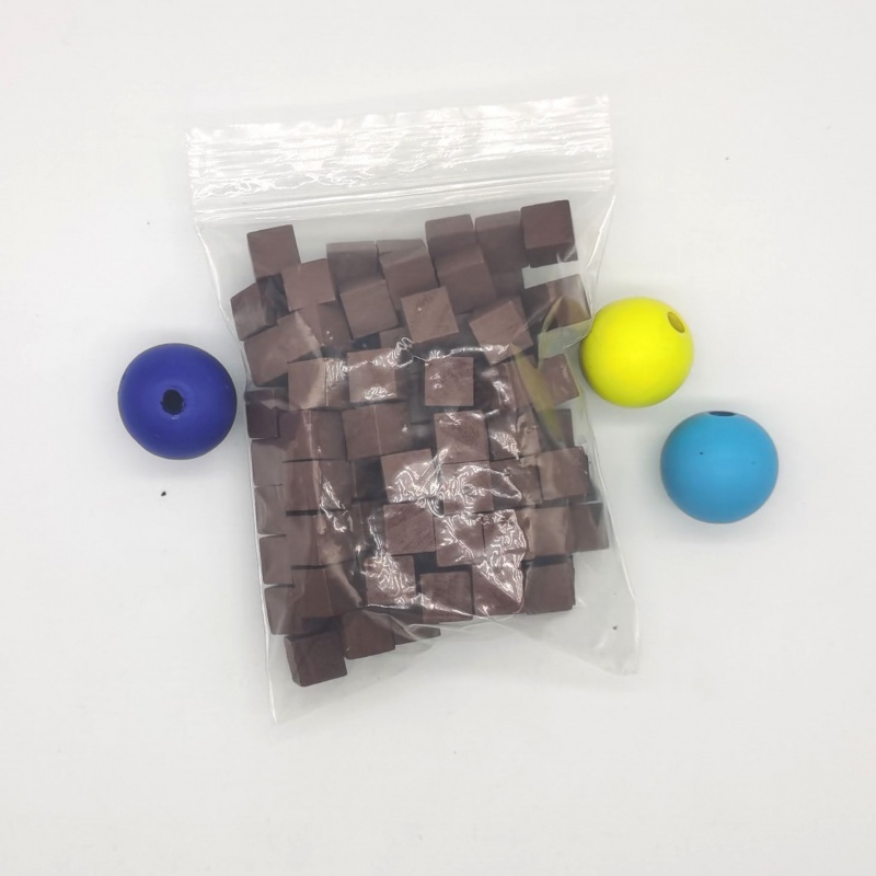 100Pcs/lots 10mm Wood Cubes Co - Board Game Verdant ulasan dan harga
