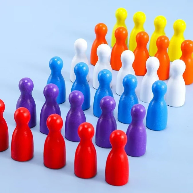 100 Pcs Colorful Wooden Chess  - Board Game Verdant ulasan dan harga