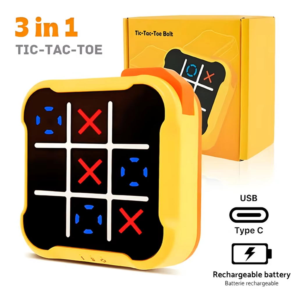3in1 Electronic TIC-TAC-TOE Bo - Board Game For 3 Players ulasan dan harga