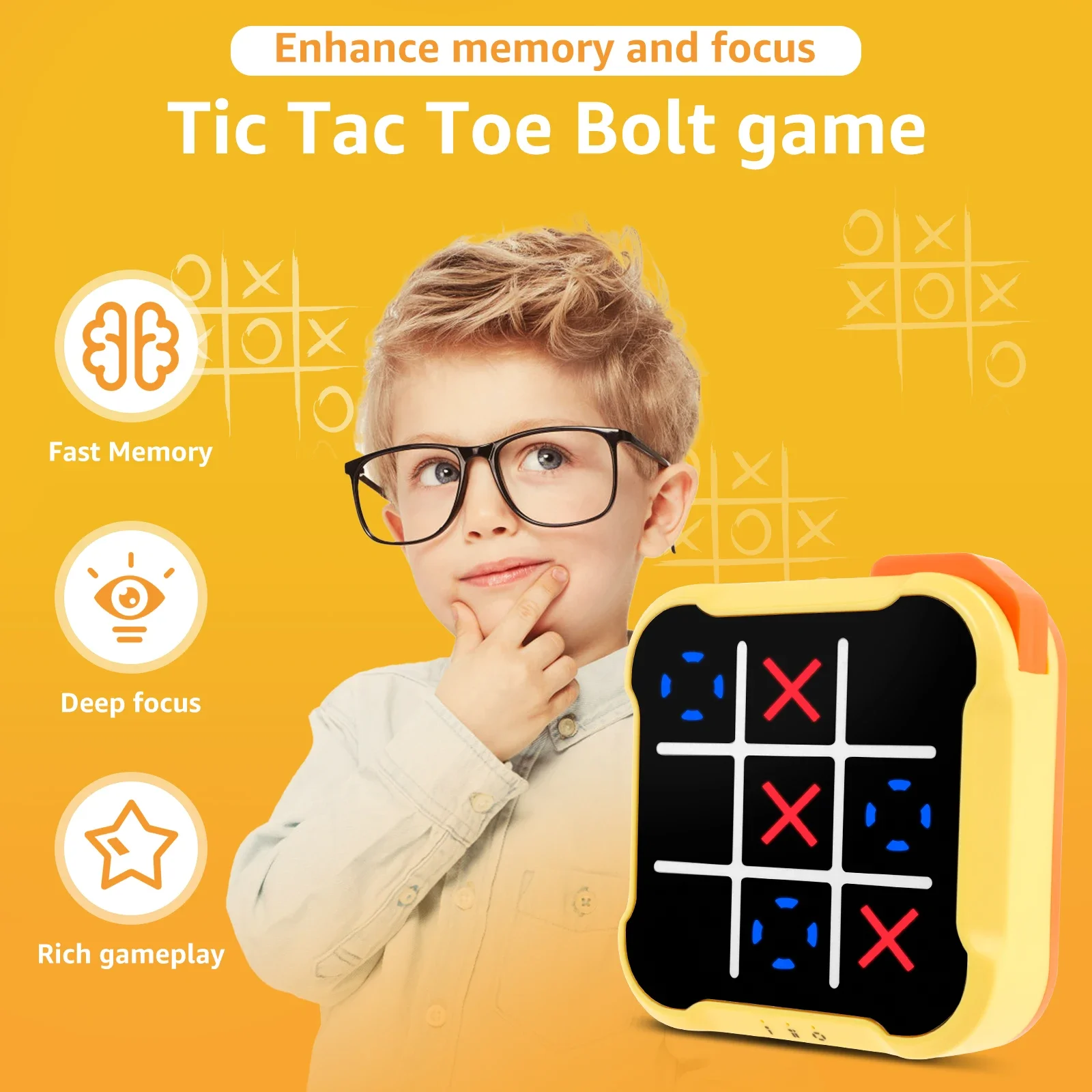 3in1 Electronic TIC-TAC-TOE Bo - Board Game For 3 Players ulasan dan harga
