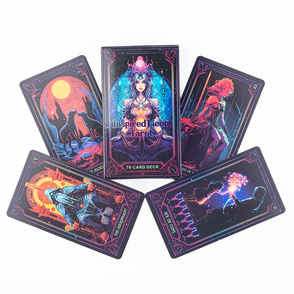 Inspired Neon Tarot Deck 78 Ca - Board Game Quest ulasan dan harga