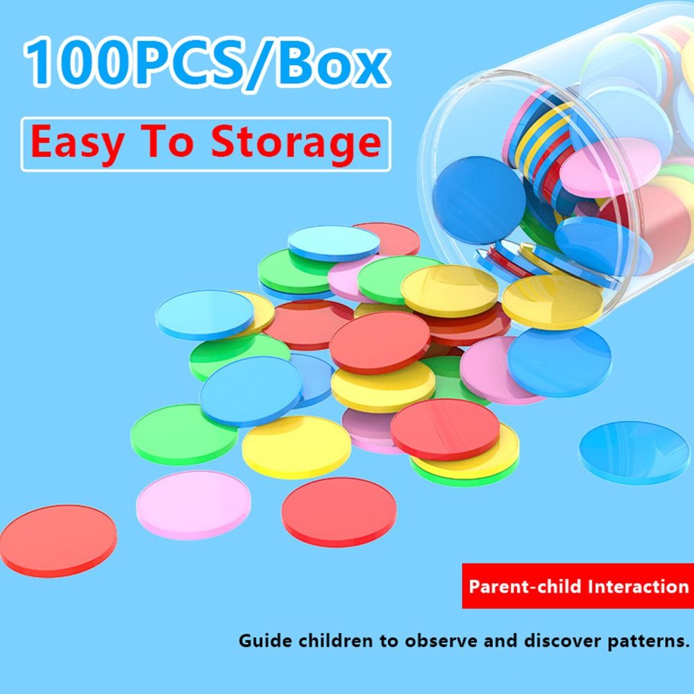 100pcs Plastic Counting Chips  - Board Game Verdant ulasan dan harga