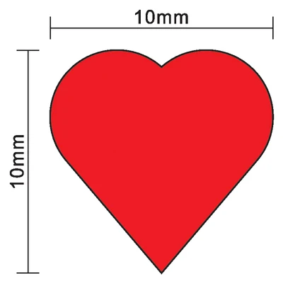 100Pcs 10mm*5mm Red Heart Shap - Board Game Verdant ulasan dan harga